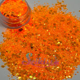 Tangerine Iridescent Chunky Glitter - Orange Glitter